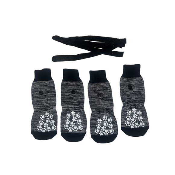 4-Piece Adjustable Non-Slip protective Dog Socks-Nylon/Cotton - Picture 3 of 9